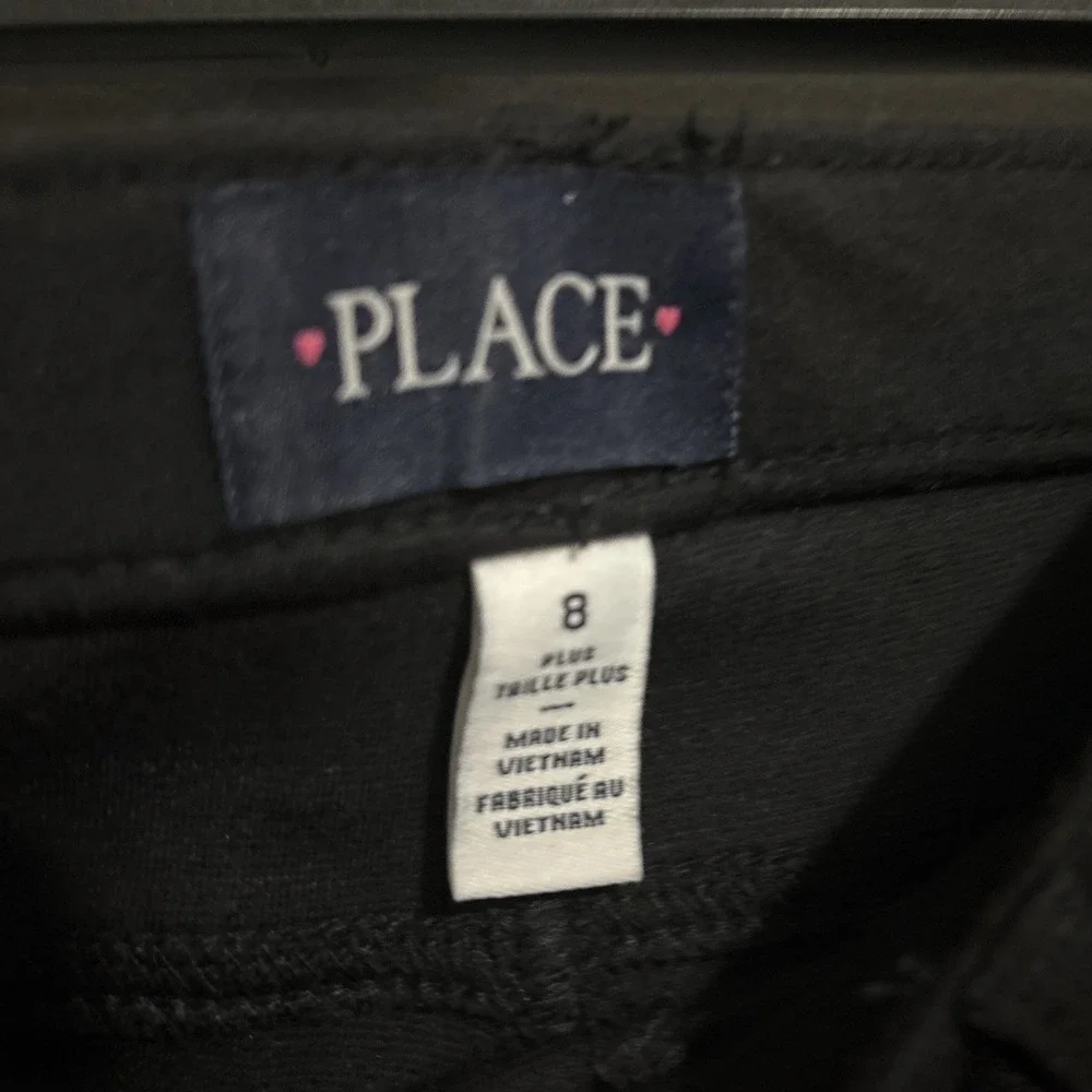 The Children's Place Girls Black Stretch Size 8 School ‎ Uniform New 2 Pair